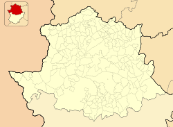 Location of Ahigal in the Cáceres province.