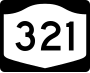 New York State Route 321 marker