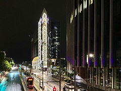 BioMed City Precinct, North Terrace at night