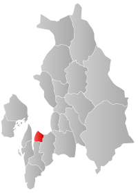 Kart som viser Oppegård kommune.