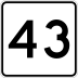 Route 43 marker