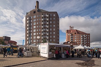 Vy från Vänortstorget.