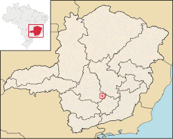 Localização de Crucilândia em Minas Gerais