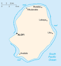 Mapa da illa de Niue