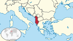 Mapa ya Albania
