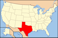 Cairt o the Unitit States heichlichtin Texas