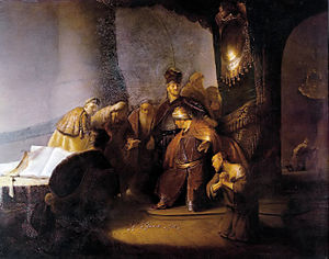 Judas bringt die 30 Silberlinge zurück (Rembrandt van Rijn)