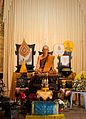 The wax figure of Chan Kusalo inside the vihan of Wat Chedi Luang