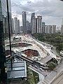 Construction site in January 2019 as seen from Maxis Tower