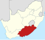 Map indicating the extent of Eastern Cape within the Republic of South Africa