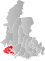 Farsund markert med rødt på fylkeskartet