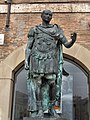 Modern bronze statue of Julius Caesar, Rimini, Italy