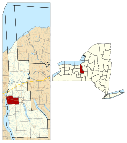 Location in Cayuga County and the state of New York.