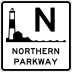 Northern State Parkway marker