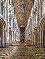 La partie la plus ancienne de la cathédrale d'Ely, la nef, est représentative du style normand.