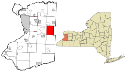 Location in Erie County and the state of New York.