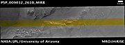 Boola crater ejecta exposed on Rupes Tenuis