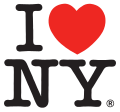 Logo ze sloganem I Love New York zaprojektowane w 1977 r. przez Miltona Glasera
