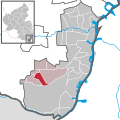 Localisation de Minfeld dans la Verbandsgemeide et dans l'arrondissement