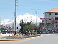 Español: Nevado Huascaran visto desde la ciudad de Huaraz