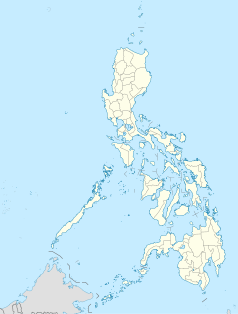 Mapa konturowa Filipin, po prawej nieco na dole znajduje się punkt z opisem „Baybay”