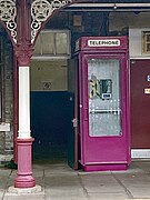 Listed K8 phone kiosk at Chalfont & Latimer station