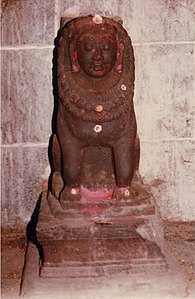 Purushamriga mâle ou sphinx indien gardant l'entrée du temple Shri Shiva Nataraja à Chidambaram.