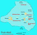 The Truk (Chuuk) Lagoon where the US-Fighters started Operation Hailstone on 17 Feb. 1944. Several japanese Ships were sunk.