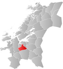 Lage der Kommune in der Provinz Trøndelag