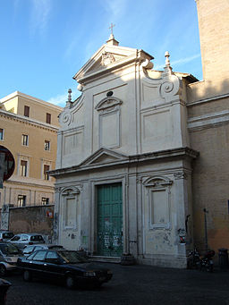 Exteriören vid Piazza di San Calisto.