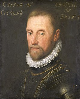 Portret van Gaspard de Coligny (1517-1572). Onderdeel van de Leeuwarden-reeks, een serie portretten van militairen uit de Tachtigjarige Oorlog en leden van het Huis Oranje-Nassau, in 1633 voor het eerst vermeld in het Stadhouderlijk Hof in Leeuwarden.