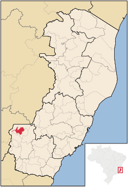 Location in Espírito Santo state