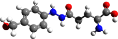 Ball and stick model of agaritine ((2S)-2-amino)