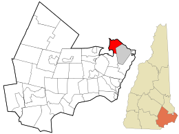 Location in Rockingham County and the state of New Hampshire.