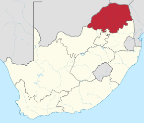 Poloha Limpopa v Jihoafrické republice