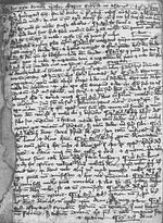 Die Bulle In agro dominico; Abschrift in Mainz, Stadtbibliothek, Handschrift I 151, Blatt 201r. (14. Jahrhundert)