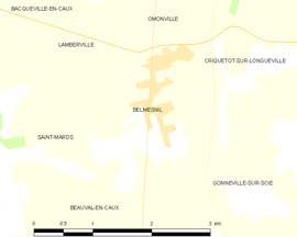 Mapa obce Belmesnil