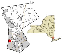 Location of Hastings-on-Hudson, New York