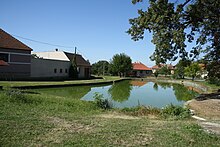 City reseroir and center of Třesov, Třebíč District.jpg