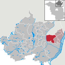 Läget för kommunen Casekow i Landkreis Uckermark