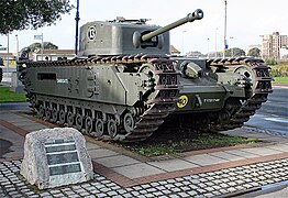 Churchill Tank outside the D-Day Story museum