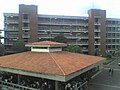 UdeA. Vista del bloque D. Abajo, la cafetería.