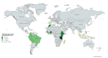 Estimated number of tres plants Spetember 2019