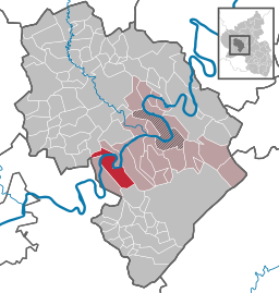 Piesports läge i distriktet Bernkastel-Wittlich