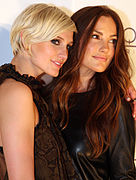 With actress Minka Kelly (30 March 2012)