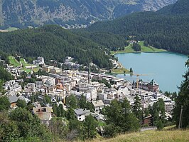 Zicht op Sankt Moritz