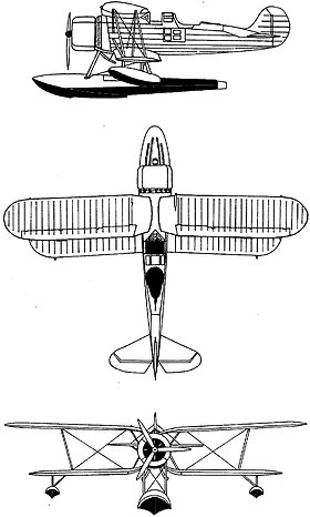 vue en plan de l’avion