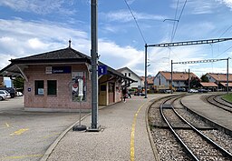 Järnvägsstationen i Genolier