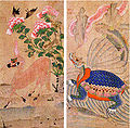 Minhwa, serp i tortuga, datats en la dinastia Joseon, a Corea.