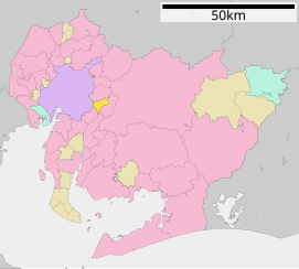 Lokasi Distrik Aichi di Prefektur Aichi